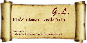 Glückman Lavínia névjegykártya